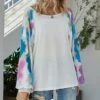 Hot Sale 😀 Romantichut White & Purple Tie-Dye Raglan Top - 👩 Women ⭐ -Romantichut Sales zu87786195 main tm1594304044