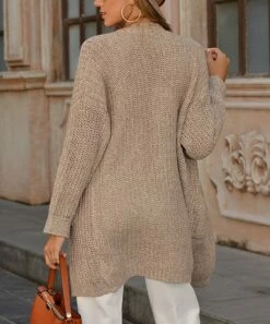 New 🥰 Romantichut Khaki Pocket Open Cardigan - 👩 Women 👍 11 New 🥰 Romantichut Khaki Pocket Open Cardigan - 👩 Women 👍 -Romantichut Sales zu89276537 alt 4 tm1600107916