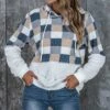 Best Sale 🔔 Romantichut White & Blue Check-Contrast Hoodie - 👩 Women ✨ 1 Best Sale 🔔 Romantichut White & Blue Check-Contrast Hoodie - 👩 Women ✨ -Romantichut Sales zu90375435 main tm1603817963