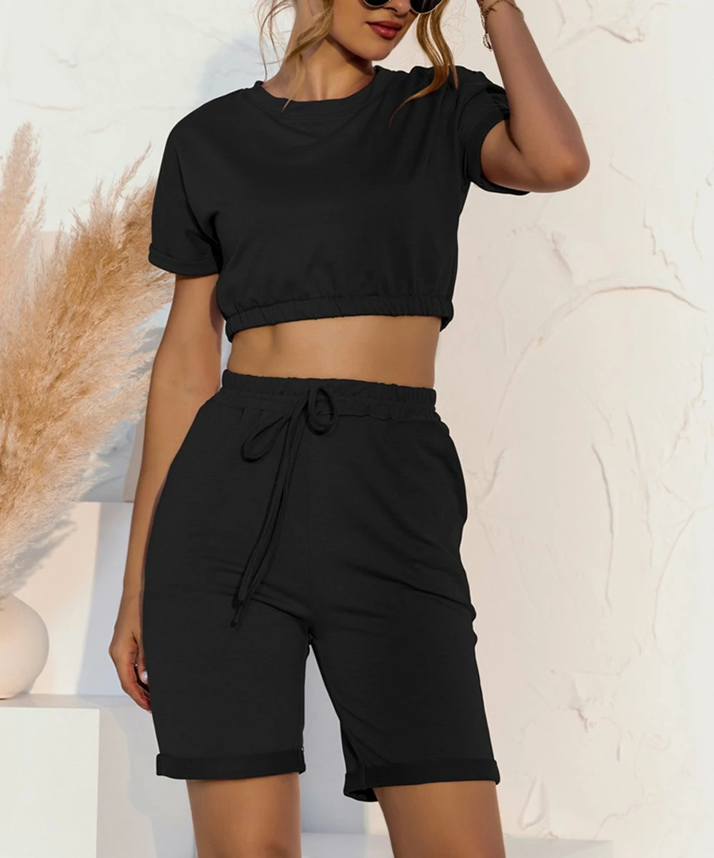 Brand new ๐ Romantichut Black Crop Top & Pocket Bermuda Shorts - ๐ฉ Women ๐ 3 Brand new ๐ Romantichut Black Crop Top & Pocket Bermuda Shorts - ๐ฉ Women ๐