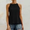 Best reviews of 😀 Romantichut Black Halter Tank - 👩 Women 🎁 -Romantichut Sales zu95084058 main tm1618514422