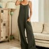 Budget 💯 Romantichut Gray Pocket Wide-Leg Jumpsuit - 👩 Women ⭐ -Romantichut Sales zu95374504 main tm1624993909