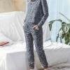 Cheap ⌛ Romantichut Gray Leopard Cowl-Neck Long-Sleeve Top & Joggers - 👩 Women 👏 -Romantichut Sales zu96202923 main tm1621882004