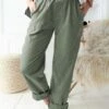 Budget 🔔 Romantichut Forest Green Pocket Pants - 👩 Women ⌛ -Romantichut Sales zu96842656 main tm1623687586