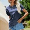 Hot Sale 💯 Romantichut Blue Tulip-Sleeve Crewneck Top - 👩 Women 🤩 -Romantichut Sales zu97955720 main tm1626963647