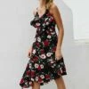 Top 10 ⭐ Romantichut Black Floral Ruffle Asymmetrical-Hem Sleeveless 👗 Dress - 👩 Women 😍 -Romantichut Sales zu98109648 main tm1629230201