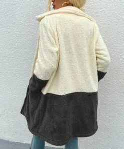 Flash Sale ✔️ Romantichut Dark Gray & Cream Color Block Pocket Open Teddy 🧥 Coat - 👩 Women 🌟 11 Flash Sale ✔️ Romantichut Dark Gray & Cream Color Block Pocket Open Teddy 🧥 Coat - 👩 Women 🌟 -Romantichut Sales zu98732833 alt 4 tm1629985985