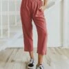 Deals 🔔 Romantichut Red Pocket Capri Lounge Pants - 👩 Women 🎁 -Romantichut Sales zu98961942 main tm1629999745
