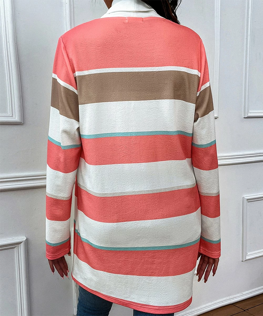 Wholesale โญ Romantichut Pink & White Stripe Open Cardigan - ๐ฉ Women ๐ 7 Wholesale โญ Romantichut Pink & White Stripe Open Cardigan - ๐ฉ Women ๐ - Image 5